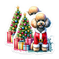 (2 Pack) Poodle Santa Dog Magnets - Christmas Pet Art Decor - Festive Holiday Refrigerator Magnets for Dog Lovers - 5 Inches On Longest Side - Thick Durable Magnet - Made in USA - MAG26773