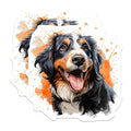 (2 Pack) Bernese Mountain Dog Magnets - Happy Berner Art - Pet Lover Owner Decor - 5 Inches On Longest Side - Thick Durable Magnet - Made in USA - MAG28834