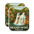 (2 Pack) Brandywine Falls Magnets - Waterfall Scenery - Nature Landscape Decor - 5 Inches On Longest Side - Thick Durable Magnet - Made in USA - MAG19742
