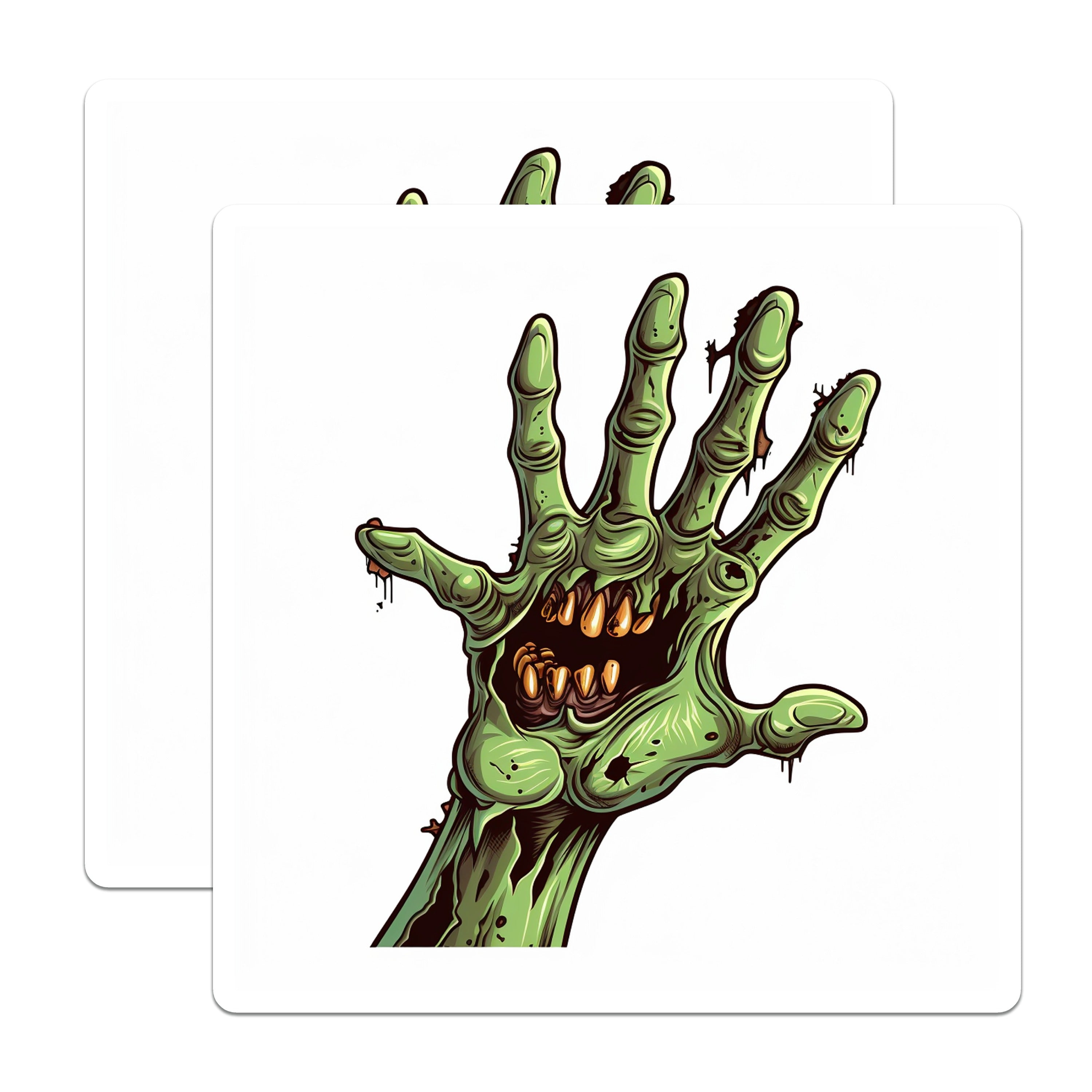 (2 Pack) Zombie Hand Magnets - Creepy Horror Decor - Halloween Party Spooky Kitchen - 5 Inches On Longest Side - Thick Durable Magnet - Made in USA - MAG38414