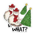 (2 Pack) Grumpy Christmas Cat Magnets - Annoyed Feline Holiday - Funny Pet Refrigerator Decor - 5 Inches On Longest Side - Thick Durable Magnet - Made in USA - MAG37512