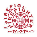 (2 Pack) Firefighter Mom Magnets - Fire Dept - Fire Rescue Supporter - 5" On Longest Side - Premium Magnet - for Cars, Refrigerators, Toolboxes, Lockers - Made in USA - MAG18907