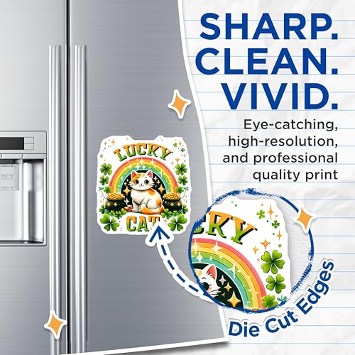 (2 Pack) Lucky Cat Magnets - 5" On Longest Side - for Cars, Fridges, Toolboxes - Made in USA - MAG8095