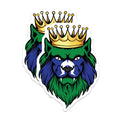 (2 Pack) Brazil Lion Magnets - Brazilian Flag Crown Lion Head Art - Patriotic South American Pride Fridge Magnet - 5 Inches On Longest Side - Thick Durable Magnet - Made in USA - MAG19382