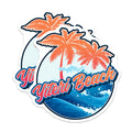 (2 Pack) Yiteri Beach Magnets - Tropical Palm Trees Ocean Waves - Summer Vacation Coastal Decor - Scenic Paradise Souvenir - 5 Inches On Longest Side - Thick Durable Magnet - Made in USA - MAG19044