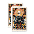 (2 Pack) Skeleton Photographer Magnets - Unique Tarot Card Style Photography Art - Creative Camera Lover Fridge Decor - 5 Inches On Longest Side - Thick Durable Magnet - Made in USA - MAG20500