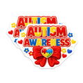 (2 Pack) Autism Awareness Magnets - Neurodiversity Heart Puzzle - Special Education Support Ally - 5 Inches On Longest Side - Thick Durable Magnet - Made in USA - MAG37170
