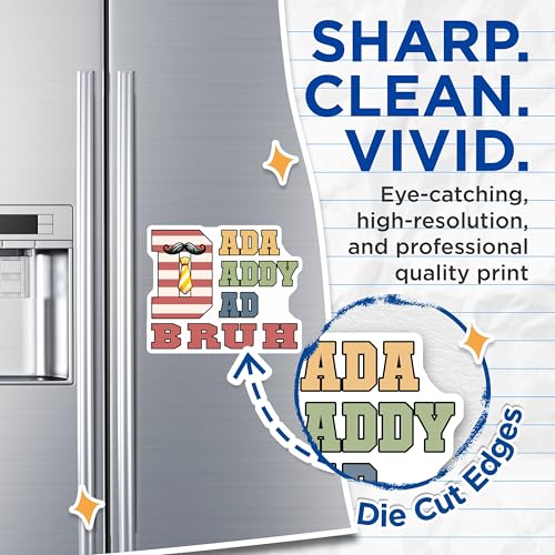 (2 Pack) Dad Fixer of All Things Magnets - Funny Dad Mem - Father's Day Decor for Dad from Kids - 5" On Longest Side - for Cars, Fridges, Toolboxes - Made in USA - MAG7466