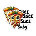 (2 Pack) Slice Slice Baby Magnets Magnets - Cute Pizza Pun - Kawaii Food Art - 5" On Longest Side - Made in USA - Sticks to Refrigerators & Metal Surfaces - MAG8789
