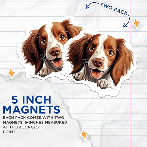 (2 Pack) Animal Lover Magnet - Refrigerator Decoration - Home Decor - 5" On Longest Side - Sticks to Smooth Flat Surfaces - Made in USA - MAG10199