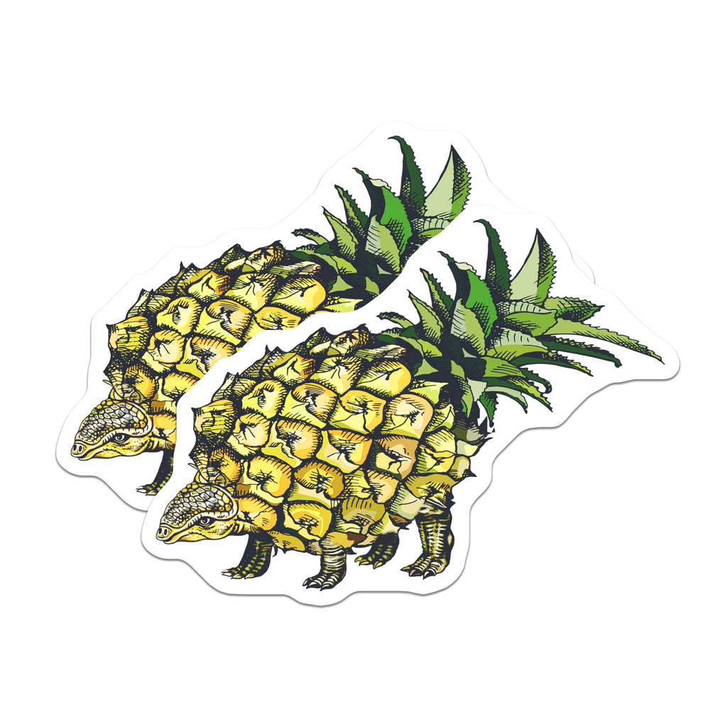 (2 Pack) Pineapple Turtle Magnets - Quirky Fridge Decor - Tropical Fantasy Magnets - 5" On Longest Side - Premium Magnet - for Cars, Refrigerators, Toolboxes, Lockers - Made in USA - MAG16930