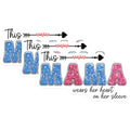 (3 Pack) This Mama Heart Sleeve Decals - Mother's Day Decor - Loving Mom Stickers - 3 Inches On Longest Side - Easy Peel & Apply - Made in USA - 3MCS6944