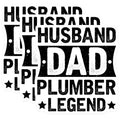 (3 Pack) Husband Dad Plumber Decals - Legend Decal - Funny Decal - 3 Inches On Longest Side - Easy Peel & Apply - Made in USA - 3MCS4924