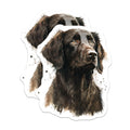 (2 Pack) Flat Coated Retriever Magnets - Dog Lover Decor - Pet Mom Accessory - 5 Inches On Longest Side - Thick Durable Magnet - Made in USA - MAG27393