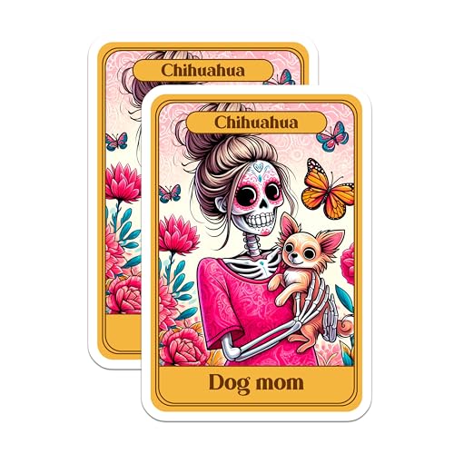 (2 Pack) Chihuahua Dog Lovers Magnet - Pet Parent Refrigerator Decoration - 5" On Longest Side - Sticks to Smooth Flat Surfaces - Made in USA - MAG10300