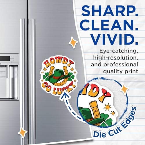 (2 Pack) Howdy Go Lucky Magnets - Western - Irish Luck Magnets - Fun Magnetic - St. Patrick's Day Magnets - 5" On Longest Side - for Cars, Fridges, Toolboxes - Made in USA - MAG3918