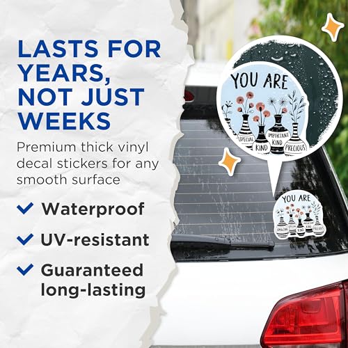 (2 Pack) Amazing Special Kind Stickers - Important Kind - You are Precious - Inspirational Stickers - 5" On Longest Side - Sticks to Smooth Flat Surfaces - Made in USA - BMCS6564