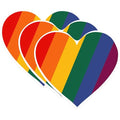 (3 Pack) Rainbow Heart Decals - Pride LGBT Decals - Love Wins Decal - 3 Inches On Longest Side - Easy Peel & Apply - Made in USA - 3MCS1152