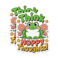 (2 Pack) Frog Stickers - Hoppy Thoughts Sticker - Cute Kawaii Stickers- 5" On Longest Side - Sticks to Smooth Flat Surfaces - Made in USA - BMCS16904