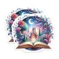 (2 Pack) Storybook Castle Magnets - Fairytale Art Decor - Book Lover Reading Accessory - 5 Inches On Longest Side - Thick Durable Magnet - Made in USA - MAG37224