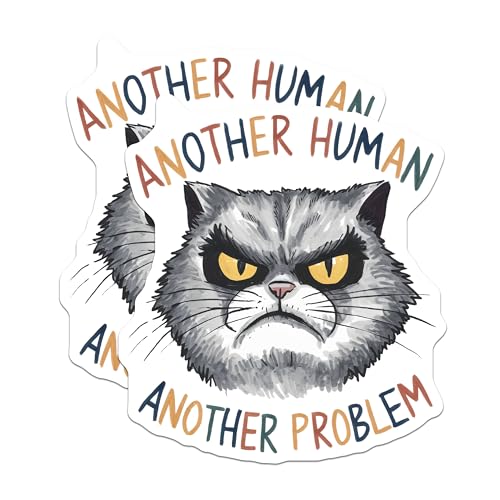 (2 Pack) Grumpy Cat Magnets Magnets - Funny Cat Quotes - Sassy Desk Decor - 5" On Longest Side - Made in USA - Sticks to Refrigerators & Metal Surfaces - MAG8515