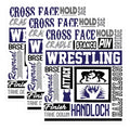 (3 Pack) Wrestling Decals - Wrestler Silhouette - Grappling Art Decals - 3 Inches On Longest Side - Easy Peel & Apply - Made in USA - 3MCS4054