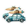 (2 Pack) Gone to The Beach Magnets Magnets - Retro Car Decor - 5" On Longest Side - Made in USA - Sticks to Refrigerators & Metal Surfaces - MAG9295