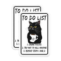 (2 Pack) Funny Cat Magnets - Coffee Lover Magnet - Grumpy Cat to Do List - 5" On Longest Side - Premium Magnet - for Cars, Refrigerators, Toolboxes, Lockers - Made in USA - MAG16149