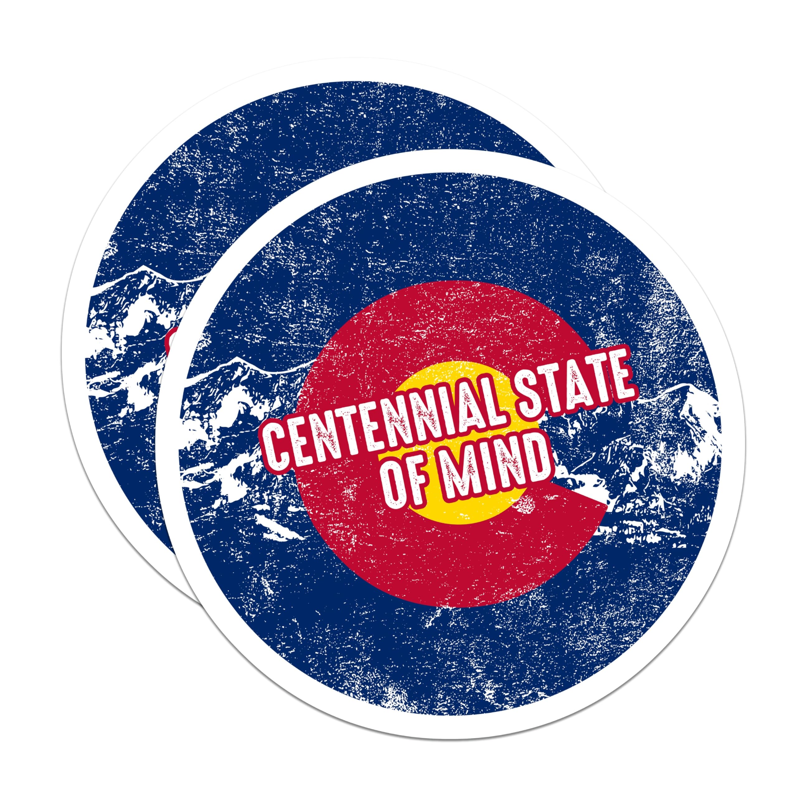 (2 Pack) Colorado Flag Magnets - Centennial State of Mind - Fridge Magnets - 5" On Longest Side - Premium Magnet - for Cars, Refrigerators, Toolboxes, Lockers - Made in USA - MAG17181