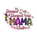 (2 Pack) Stressed Out Mama Stickers - Butterfly - Floral - 5" On Longest Side - Sticks to Smooth Flat Surfaces - Made in USA - BMCS8463