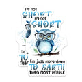(2 Pack) Funny Owl Stickers - Cute Animal - Pun for Laptops and Water Bottles - 5" On Longest Side - Sticks to Smooth Flat Surfaces - Made in USA - BMCS7722
