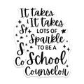 (2 Pack) Inspirational School Counselor Stickers - Motivational Quote Stickers - Teacher Appreciation Stickers - 5" On Longest Side - Sticks to Smooth Flat Surfaces - Made in USA - BMCS5819