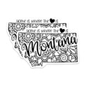 (2 Pack) Home is Where The Heart is Montana Magnets Magnets - 5" On Longest Side - Made in USA - Sticks to Refrigerators & Metal Surfaces - MAG9074