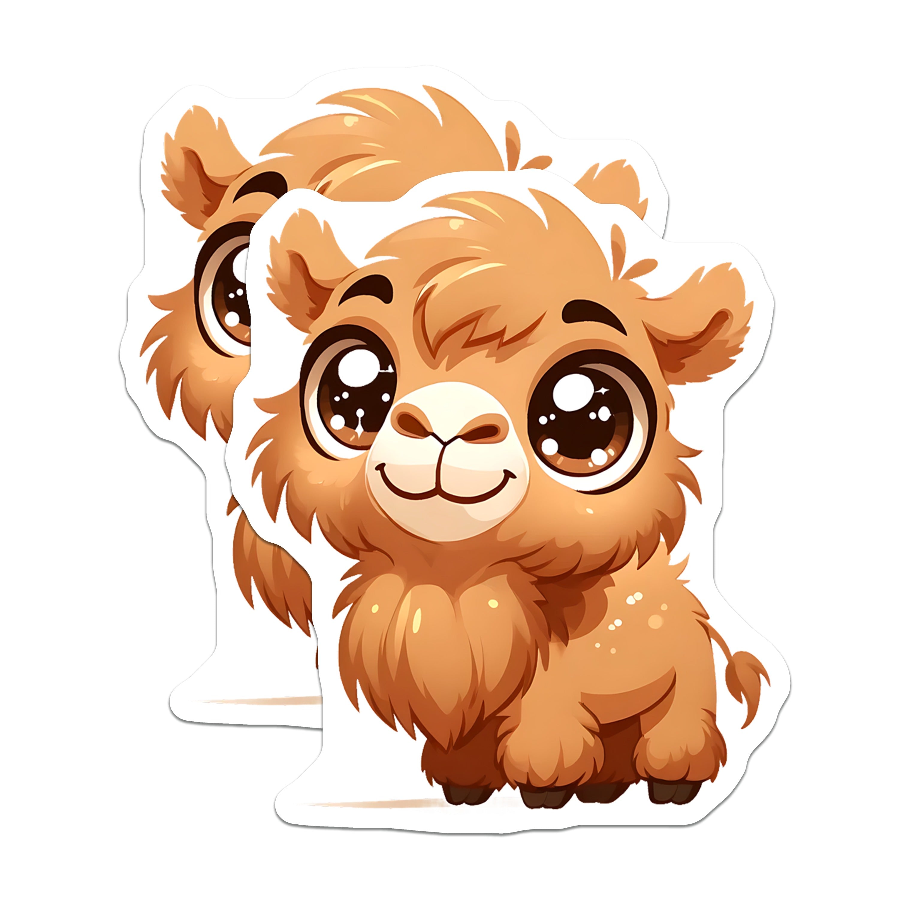 (2 Pack) Cute Big Eyed Baby Camel Magnets - Adorable Kawaii Animal Decor - Fridge Locker Nursery Room Accent - 5 Inches On Longest Side - Thick Durable Magnet - Made in USA - MAG39683