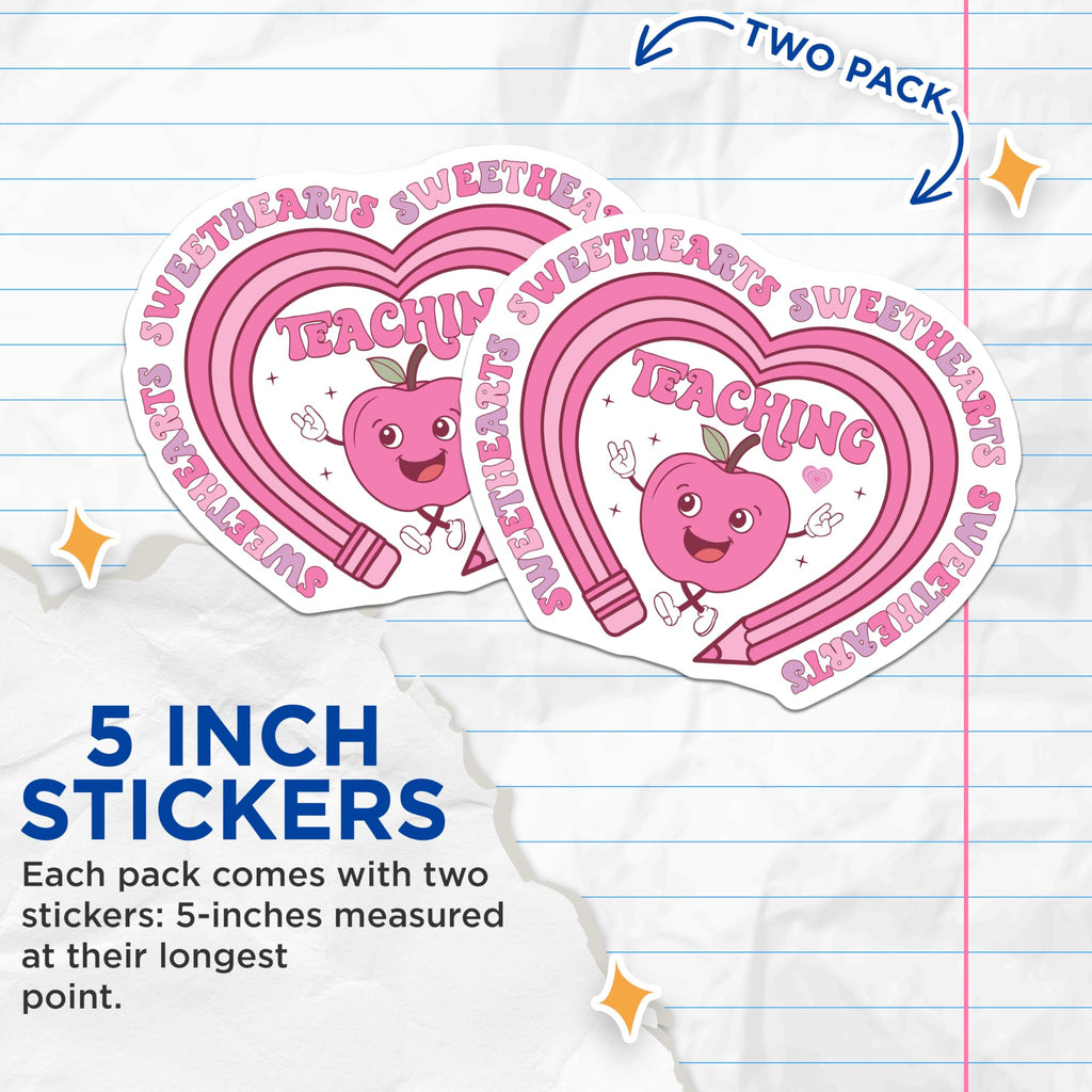 (2 Pack) Teaching Stickers - 5" On Longest Side - Sticks to Smooth Flat Surfaces - Made in USA - BMCS9149 - BMCS9149