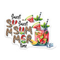 (2 Pack) Sweet Summer Stickers - Watermelon Mason Jar - Bright Vibrant Summer Vibes - 5" On Longest Side - Sticks to Smooth Flat Surfaces - Made in USA - BMCS8310