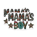 (2 Pack) Mamas Boy Magnets - Western Aztec Cowhide Print - Turquoise Concho Leopard Star - Country Decor for Mom Son - 5 Inches On Longest Side - Thick Durable Magnet - Made in USA - MAG24335