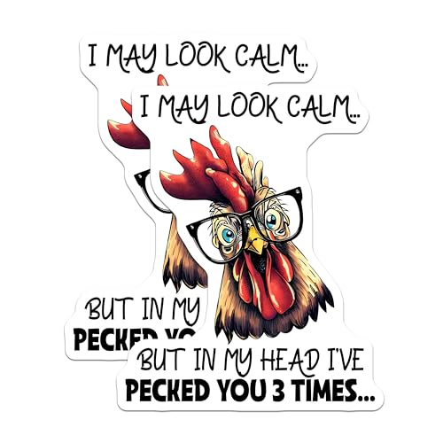 (2 Pack) Funny Chicken Magnets - 5" On Longest Side - for Cars, Fridges, Toolboxes - Made in USA - MAG7741