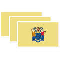 (3 Pack) New Jersey Flag Decals - State Pride Stickers - Laptop Decal - 3 Inches On Longest Side - Easy Peel & Apply - Made in USA - 3MCS0202