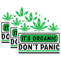 (3 Pack) Its Organic Decals - Dont Panic Sticker - Laptop Weed Decals - 3 Inches On Longest Side - Easy Peel & Apply - Made in USA - 3MCS7440