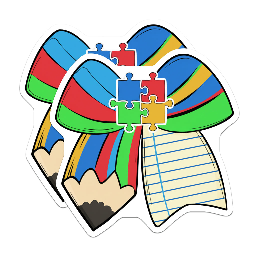 (2 Pack) Autism Awareness Magnets - Neurodiversity Support - Teacher Appreciation - Puzzle Piece - 5 Inches On Longest Side - Thick Durable Magnet - Made in USA - MAG36043