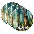 (3 Pack) Redwood Decals - National Park Stickers - Forest Laptop Decal - 3 Inches On Longest Side - Easy Peel & Apply - Made in USA - 3MCS0514