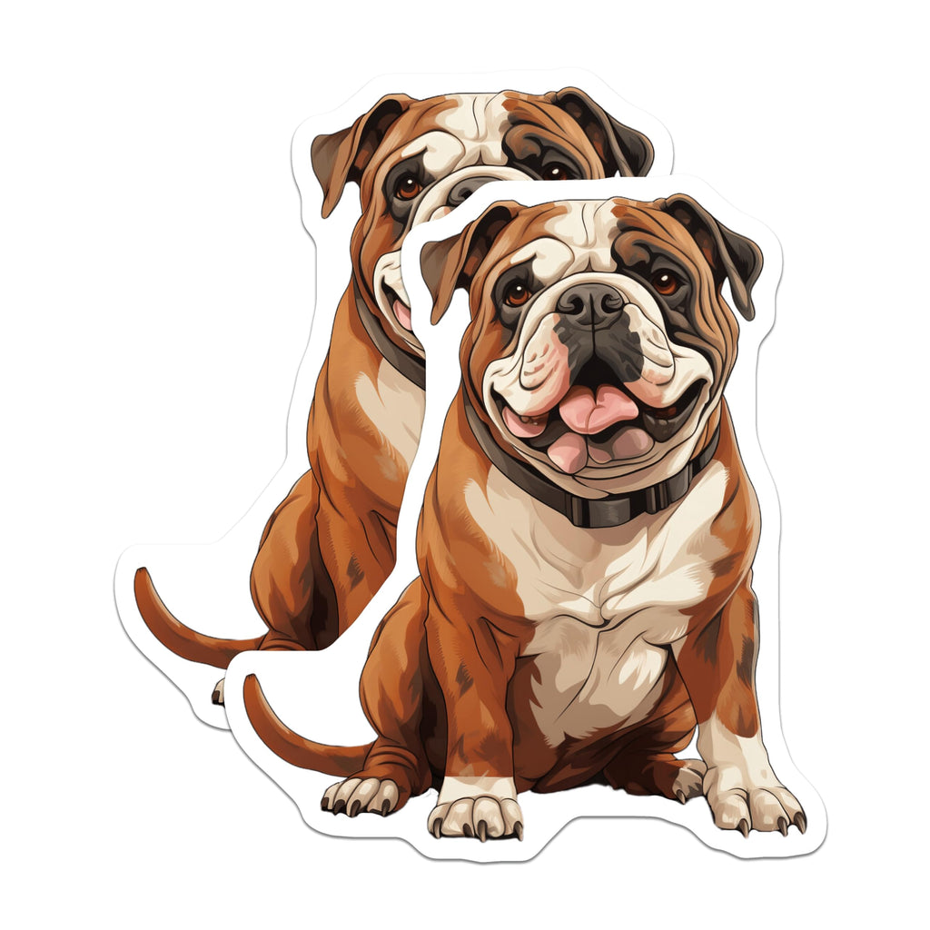 (2 Pack) Bulldog Dog Lover Magnets - Pet Parent Decor - Cute Animal Refrigerator Art - 5 Inches On Longest Side - Thick Durable Magnet - Made in USA - MAG26675