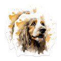 (2 Pack) Soulful Dog Magnets - Watercolor Animal Art - Dog Mom Dad Pet Lover Fridge Decor - 5 Inches On Longest Side - Thick Durable Magnet - Made in USA - MAG30460