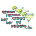 (3 Pack) Cinco De Drinko Decals - Margarita Lover - Fiesta Decor - 3 Inches On Longest Side - Easy Peel & Apply - Made in USA - 3MCS6978
