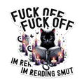 (2 Packs) F*** Off Im Reading Smut Magnets - Funny Cat Reading Magnets - 5 Inches On Longest Side - Premium Magnet - for Fridges, Toolboxes, Cars - Made in USA - MAG2522