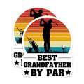 (2 Pack) Best Grandfather by Par Magnets - Golf Grandpa Magnet - Retro Golfing Fridge - 5" On Longest Side - for Cars, Fridges, Toolboxes - Made in USA - MAG3873