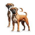 (2 Pack) Bullmastiff Dog Magnets - Realistic Pet Portrait - Animal Lover Decor - 5 Inches On Longest Side - Thick Durable Magnet - Made in USA - MAG30699