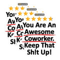 (3 Pack) Awesome Coworker Decals - Funny Office Stickers - Encouragement Decor - 3 Inches On Longest Side - Easy Peel & Apply - Made in USA - 3MCS8108
