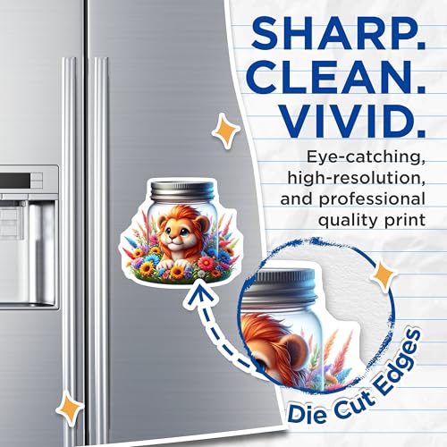 (2 Pack) Kids Room Decor Magnet - Nursery Decor - Fridge Decorations - 5" On Longest Side - Sticks to Smooth Flat Surfaces - Made in USA - MAG9381